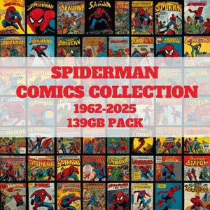 Kolekcja komiksów Spider-Man, Pakiet komiksów, Spider-Man 1962 do 2025, Seria superbohaterów, Niesamowity Spider-Man Pełne archiwum, 139 GB