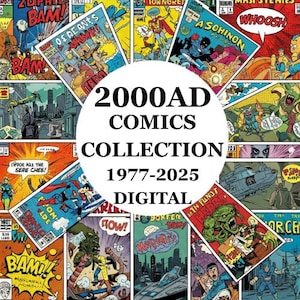 Colección de cómics 2000AD 1977–2025, 2000AD 1-2431, 2000 TPB Comics, Anuario 2000AD, Megapaquete de 82 GB, Cómics de terror, Cómics de héroes, CBR/CBZ/Jpg