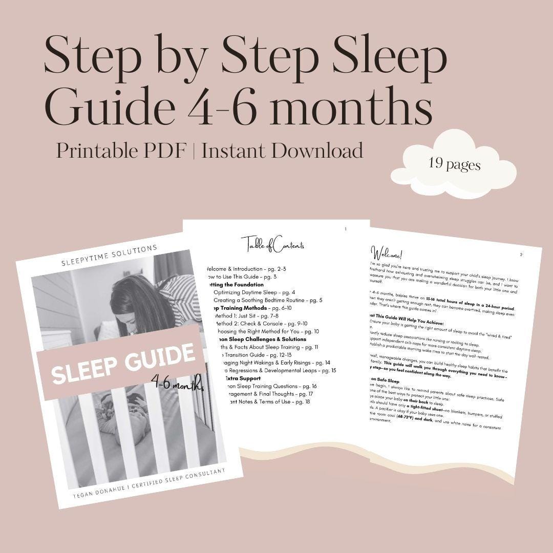 4-6 Month Baby Sleep Training Guide Step-by-step to Better Sleep