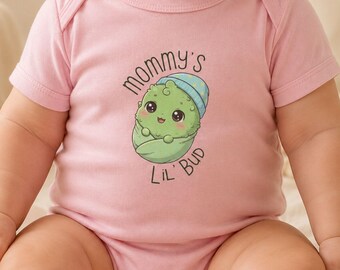 Body para bebê "Stoner", "Mamãe com um Bud", presente para chá de bebê com tema de cannabis, roupa de bebê com tema de maconha 420