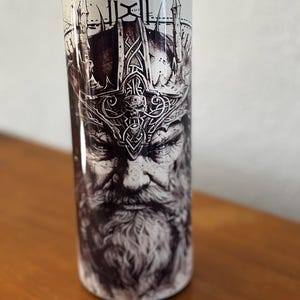 Odin Tumbler, thermal mug, stainless steel, Odin Nordic mythology, 20 oz