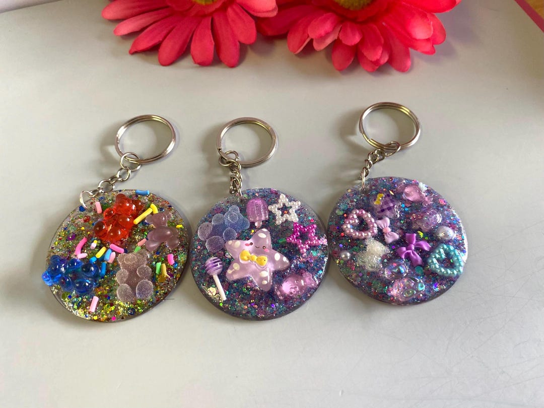 Fun Kid Keychains Handmade Kid-made Glitter Keychain • One-of-a-kind Art by Kids • Fun ...