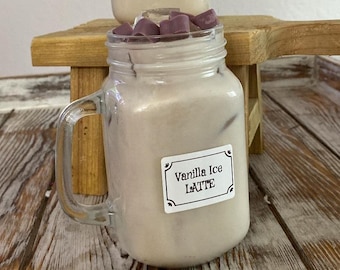 Handmade Coffee Latte Candle: Scented Soy Wax, Coffee Lover Gift