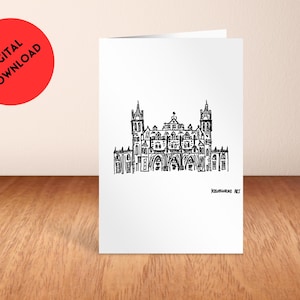 Impressão digital Kelvingrove Art Gallery Glasgow Desenho exclusivo perfeito para presentear