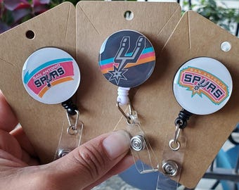 SA Basketball Team Retractable ID Badge Reel - 3 Different Designs