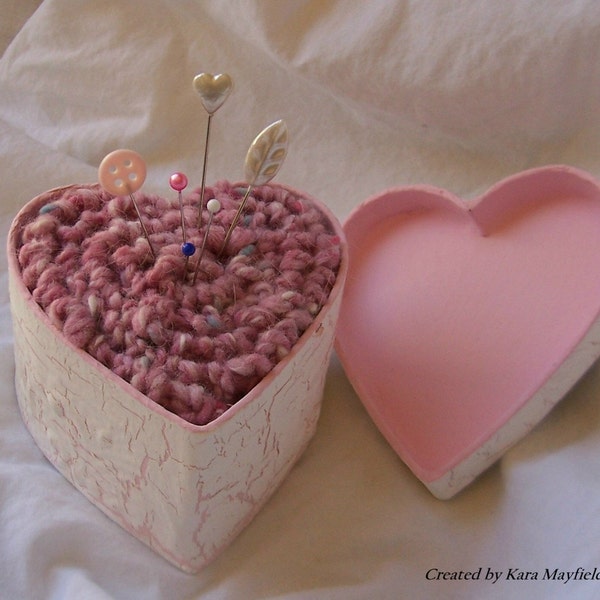 Shabby Chic Pin Cushion Instant Download PDF Knitting Pattern and Instructions