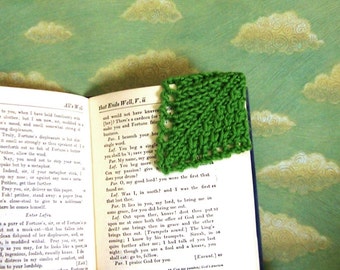 Corner Bookmark Instant Download Knitting Patterns 4 Leaf Designs