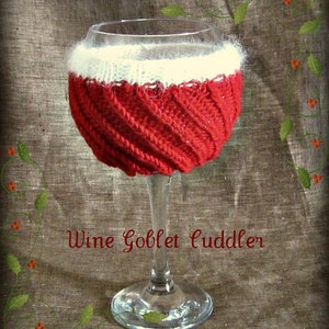 Wine Goblet Instant Download PDF Knitting Pattern image 1