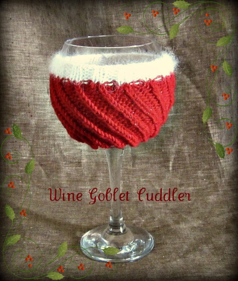 Wine Goblet Instant Download PDF Knitting Pattern image 1