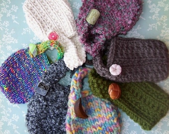 Mini Pouches Knitting Pattern Instant Download Four Designs