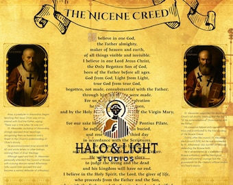 The Nicene Creed Art Print: Catholic Church History Poster (Digital Download)