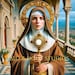 Saint Clare of Assisi Digital Art | Catholic Icon | Instant Download - Etsy
