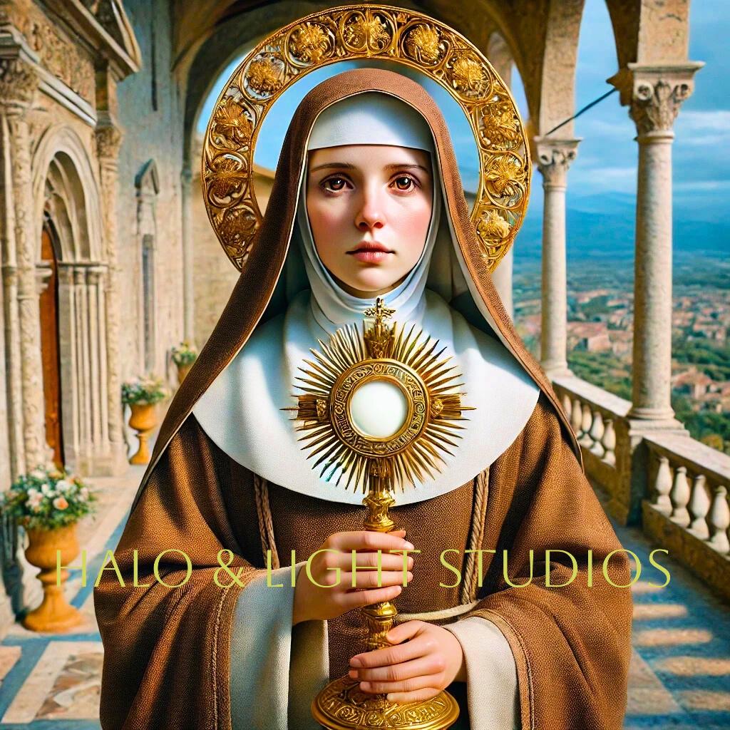 Saint Clare of Assisi Digital Art | Catholic Icon | Instant Download - Etsy