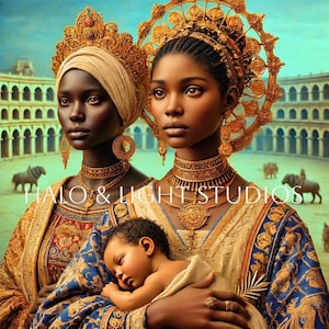 Saint Perpetua & Saint Felicity - Ultra Lifelike Digital Art | Martyrdom of Christian Saints | High-Resolution Digital Download