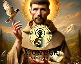 Saint Francis of Assisi Portrait | Catholic Art Print | Renaissance Style | Ultra Life-like