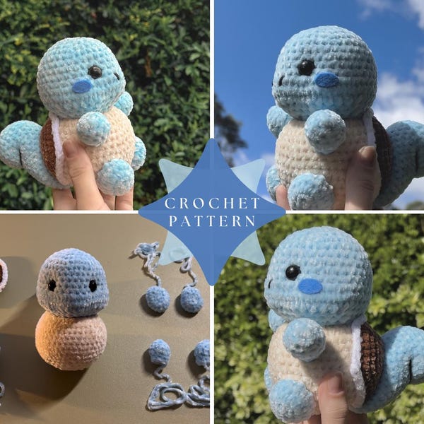 Padrão de crochê Squirtle em PDF