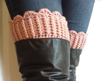 Boot toppers for Thigh High boots in Mauve/Dusty Rose