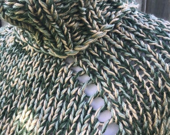 Chunky turtleneck knit sweater poncho - choose your colors