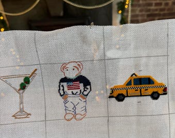 Custom Needlepoint Canvas Pillow (Medium)