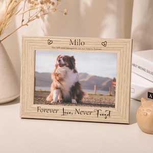 Picture Frames, Pet Loss Sympathy Frame, Engraved Pet Memorial, Wooden Pet Loss Photo Frame, Pet Memorial Gift, Gift for Dog Mum