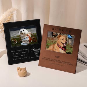 Pet Loss Photo Frame, Pet Memorial Gift, Picture Frames, Pet Loss Sympathy Frame, Engraved Pet Memorial,Gift for Dog Mum, Dog Dad