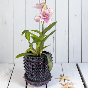 Planter Pot, Plant Pot, Barnacle Plant Pot, Sea Theme Decor, Marine Theme Decor. Nautical Decor, Beach House Decor, 3D Print Plant Pot