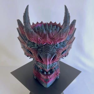 Dragon Head Plant Pot: Gothic Decor, Air Plant Holder, Catch-All