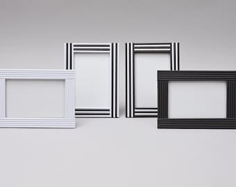 Recycled Paper Photo Frame 4x6: Eco-Friendly Black & White Home Decor