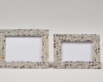 Recycled Newspaper Photo Frame- Paper Frame 5” x 7”