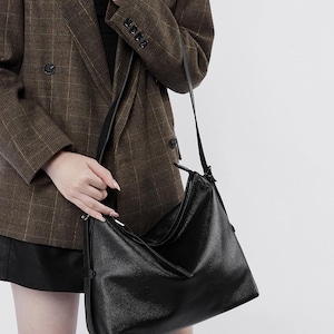 Leather Tote Bag,Shoulder Bag,Soft Large Tote, Hobo Bag Handbag For Life Work,Gift For Wife, Handmade Cowhide Bag