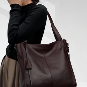 Soft Vegan Leather Tote Bag , Women Shoulder Bag, Slouchy Hobo Bag Handbag for Life Work, Women Purse Wallet Birthday Gift for Her