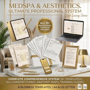 Botox, Filler Professional Bundle: 19+ Canva Consent Forms, Injection Mapping and MedSpa Guides