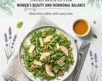 Recetas de ensaladas saludables para el equilibrio hormonal y una piel radiante | Comidas fáciles para el bienestar (PDF)