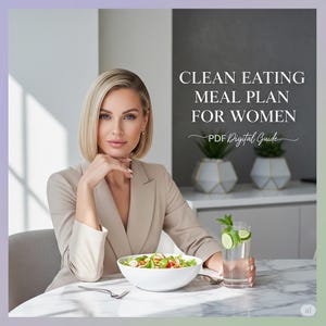 Clean Eating Meal Plan for Women | Weekly Healthy Eating PDF | Balanced Nutrition Planner | Digital Meal Guide