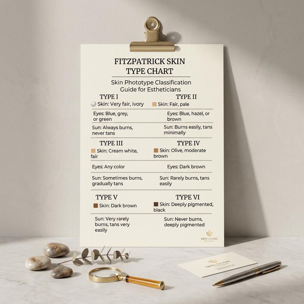 Fitzpatrick Skin Type Chart.pdf Editable Fitzpatrick Skin Type Chart | Canva Template for Estheticians ...