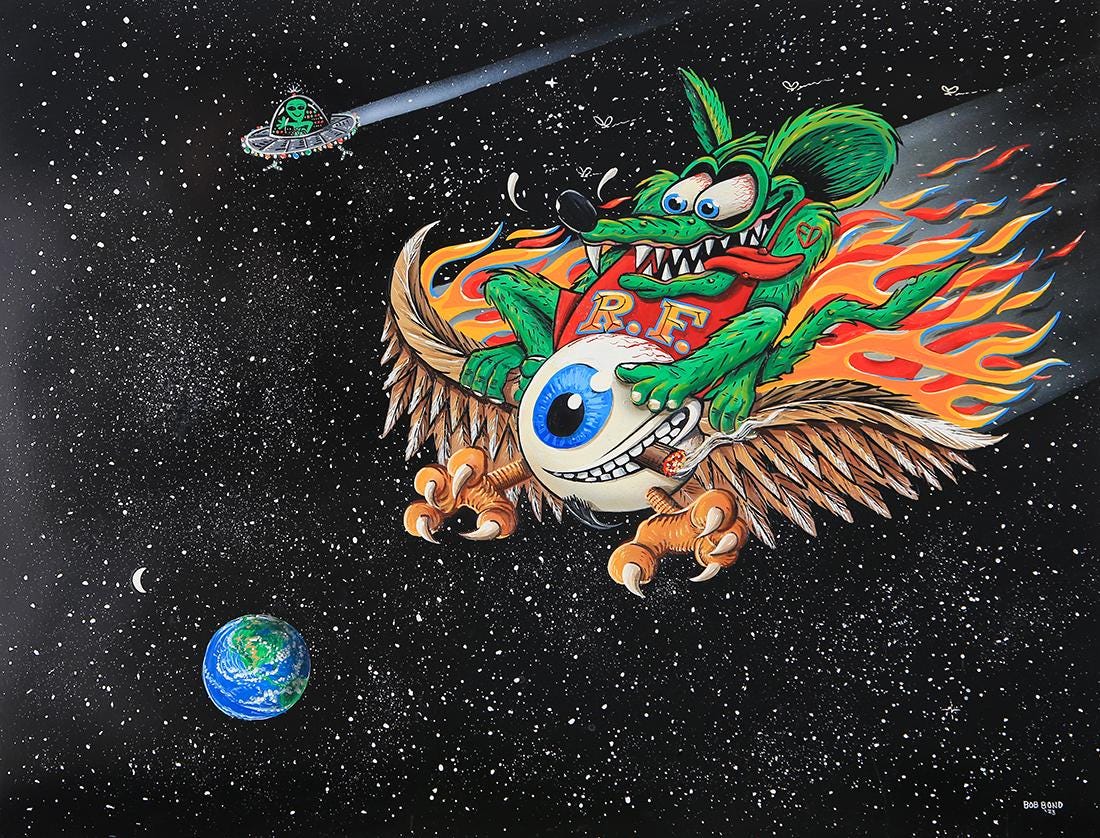 Alien Rat Fink Print - Etsy