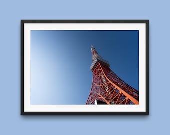 Impression d'art de la tour de Tokyo : photographie de rue au Japon, vue de Roppongi