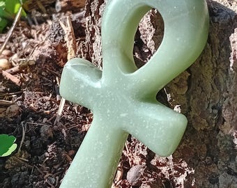 Crystal Ankh cross, hand carved and initiated