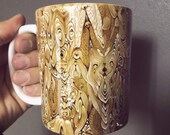 Derp Mug - art mugs custom coffee mug tea cup ceramic mug surrealism melty psychedelic art cats and dogs butts cat butt spirit animals