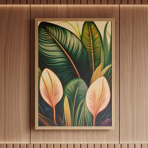 Arte murale botanica | Stampa tropicale | Stampa artistica