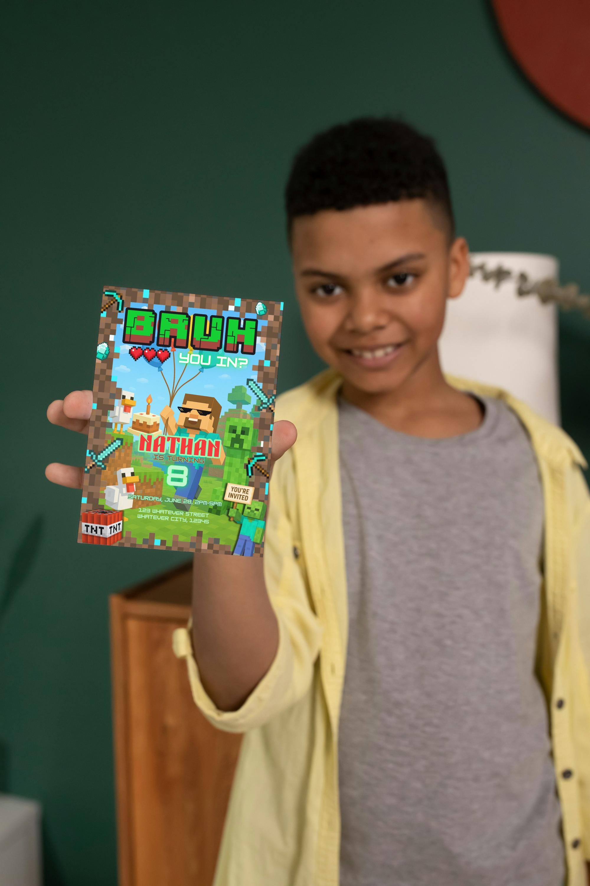 Editable Minecraft Invite with Characters