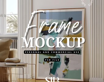 Frame Mockup, Frame Interior Mockup, Glass Reflection Mockup, PSD JPG Mockup, Digital Frame Mockup, Poster Mockup, Modern Print Mockup