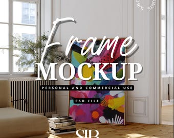 Frame Mockup, Frame Interior Mockup, Glass Reflection Mockup, PSD JPG Mockup, Digital Frame Mockup, Poster Mockup, Modern Print Mockup