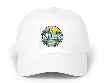 Logo „Naturlandschaft“ für Dad Cap | Vintage-Motive: Natur, Sonne, Berge