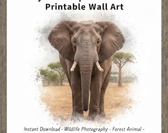 Majestätisches Elefanten-Porträt | Wandkunst | Digitaler Download