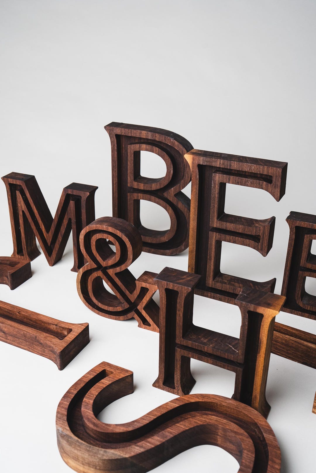 Walmart Letters Letter Decoration, Black Walnut Wooden Letter, Custom Initials, Wall ...