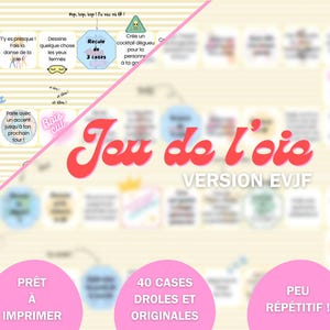 Un jeu de société EVJF 40 cases fun et original ! Prêt à imprimer et à jouer :) (LE GROS +, très peu de cases répétitives)