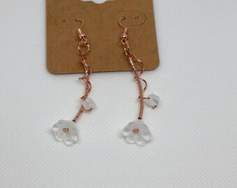 Rose Gold Dangle Earrings