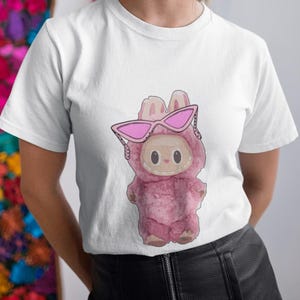 Labubu T-Shirt | Kawaii Monster Graphic Tee | Labubu Clothes | Oversized Cartooncore Shirt | Cute Labubu Outfit Gift