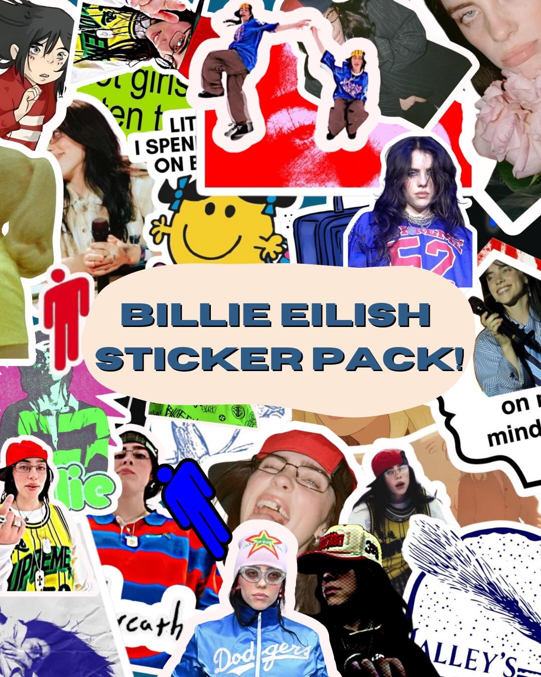 Billie Eilish Inspired Sticker Pack Etsy UK